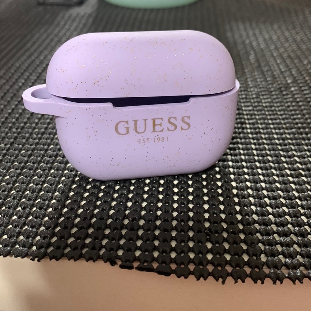 Purple Guess Airpod Pro case